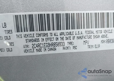 2017 Chrysler Pacifica Touring-L Plus from USA, damaged, VIN 2C4RC1EG9HR850933